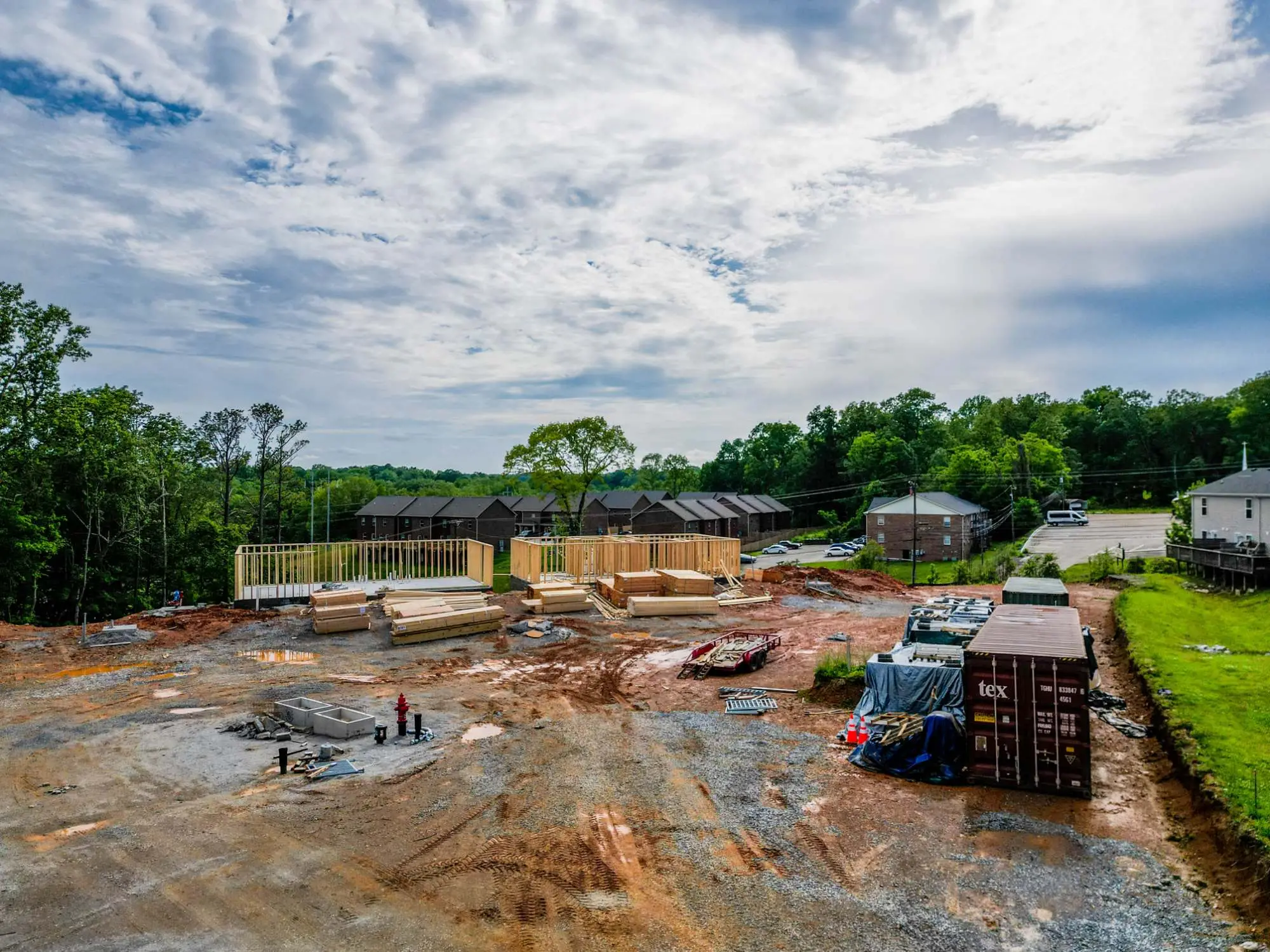 Lotus Villa drone shot